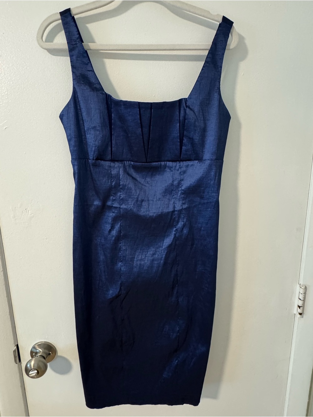 Calvin Klein Midnight Blue Midi Sheath Dress - see measurements